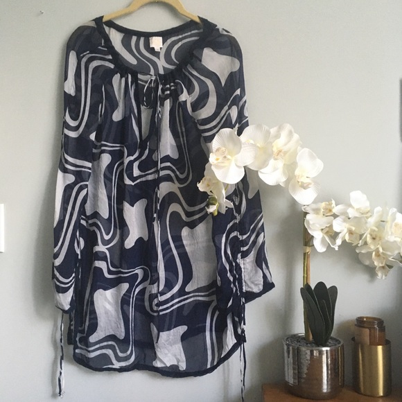 ⛱MILLY Cabana⛱ Silk Coverup Tunic - Picture 10 of 11